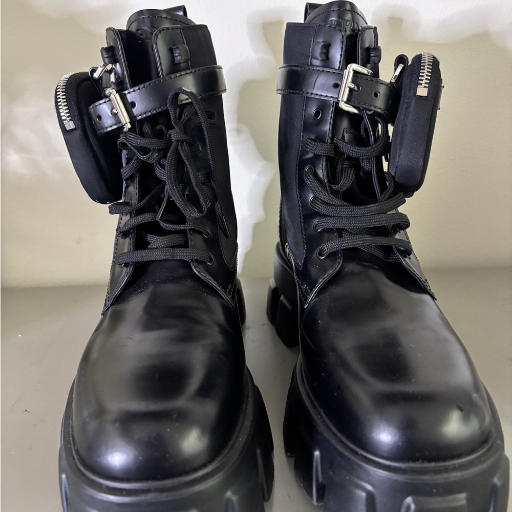 PRADA women’s monolith combat boot-size 39